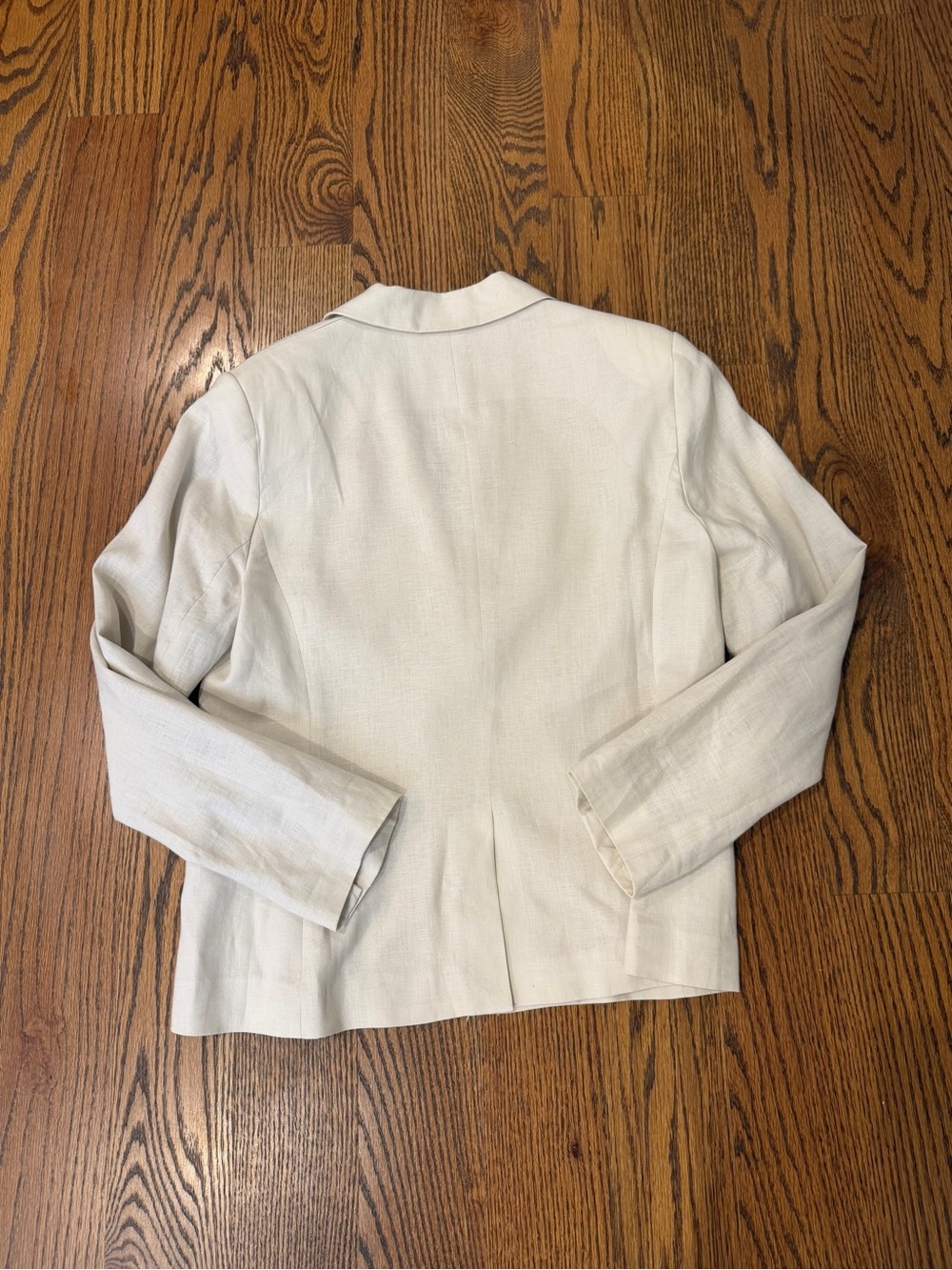 Quince Cream 100% European Linen Structured Blazer - Picture 5 of 5